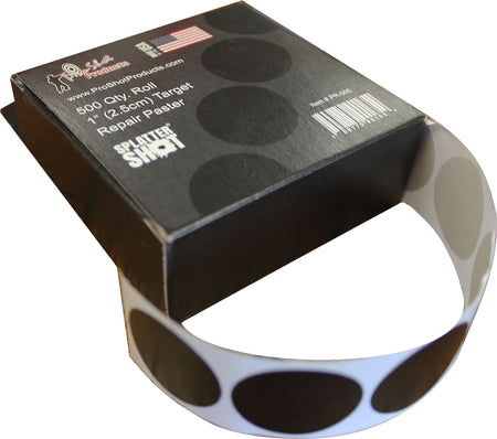 Pro-Shot SplatterShot Self-Adhesive 1" Black Repair Pasters 500 Per Roll