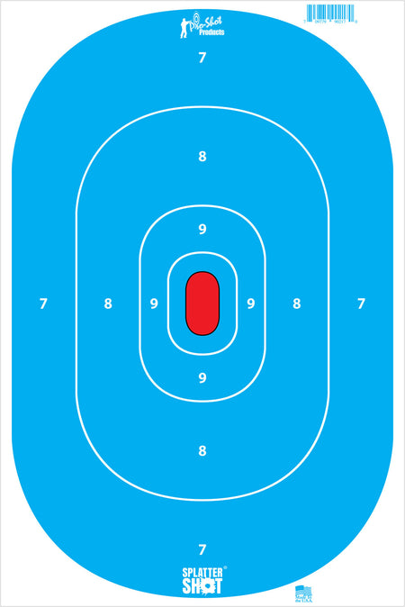 Pro-Shot SplatterShot 12"x18" Silhouette Hanging Tagboard Targets Hi-Vis Blue White Enhancement 8 Pack
