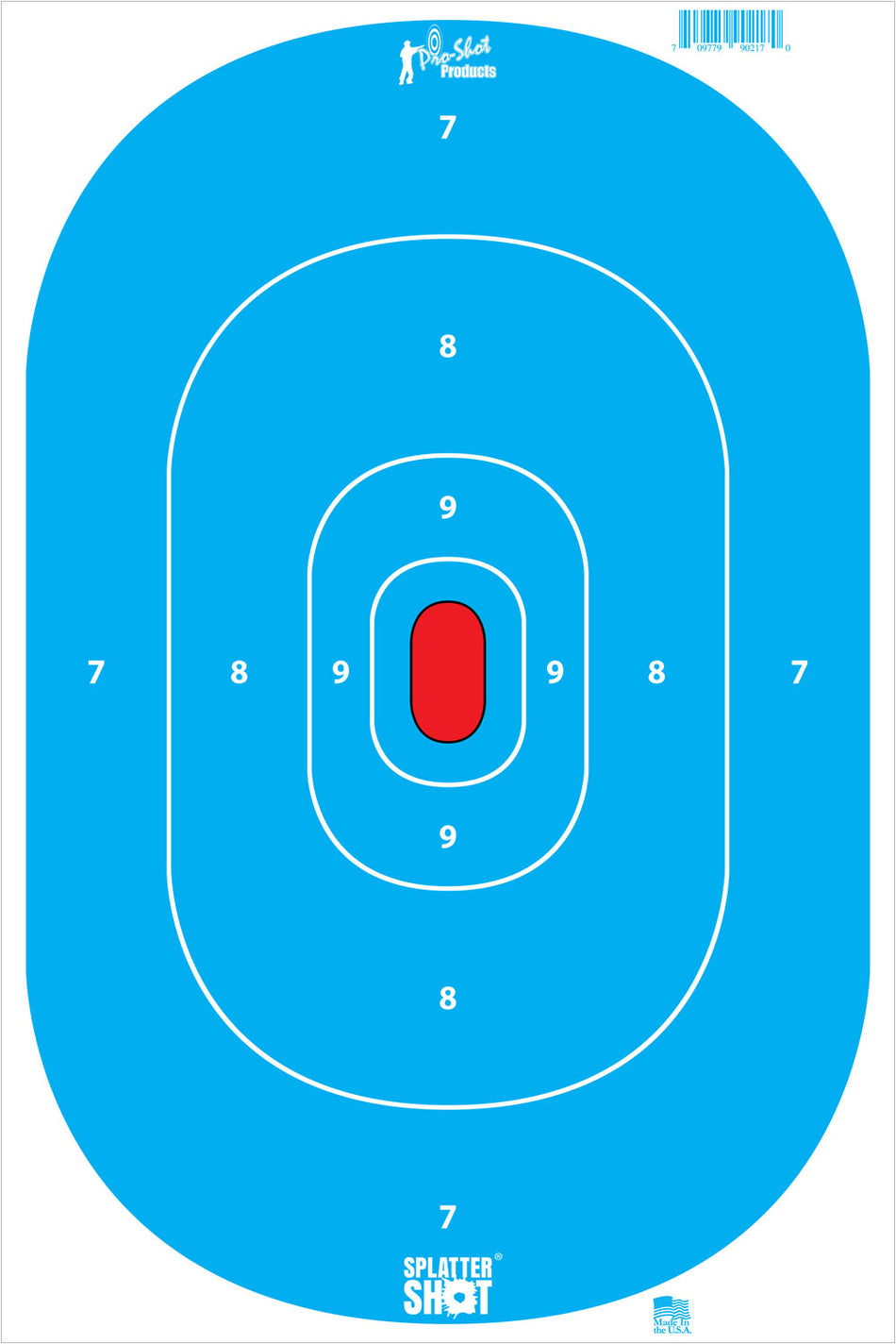 Pro-Shot SplatterShot 12"x18" Silhouette Hanging Tagboard Targets Hi-Vis Blue White Enhancement 8 Pack