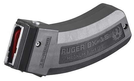 Ruger 90585 BX-15 Replacement Magazine 15rd 17 HMR/22 WMR American Rimfire/77 Black
