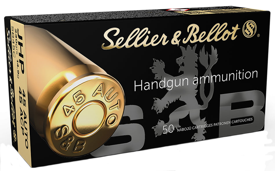 Sellier & Bellot (S&B) SB45C Handgun 45 ACP 230 gr Jacketed Hollow Point (JHP)