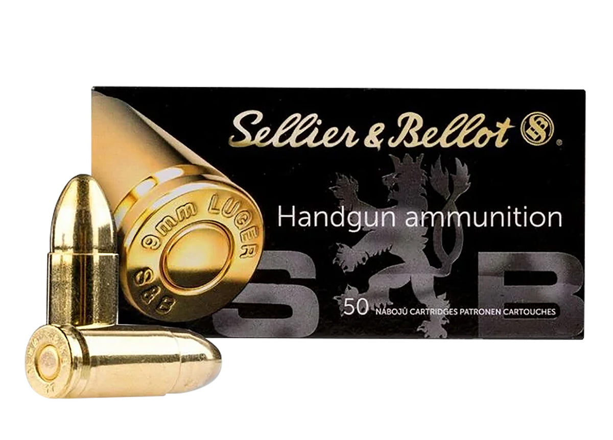 Sellier and Bellot NATO 9mm Luger / Parabellum 124 grain Full Metal Jacket ammunition