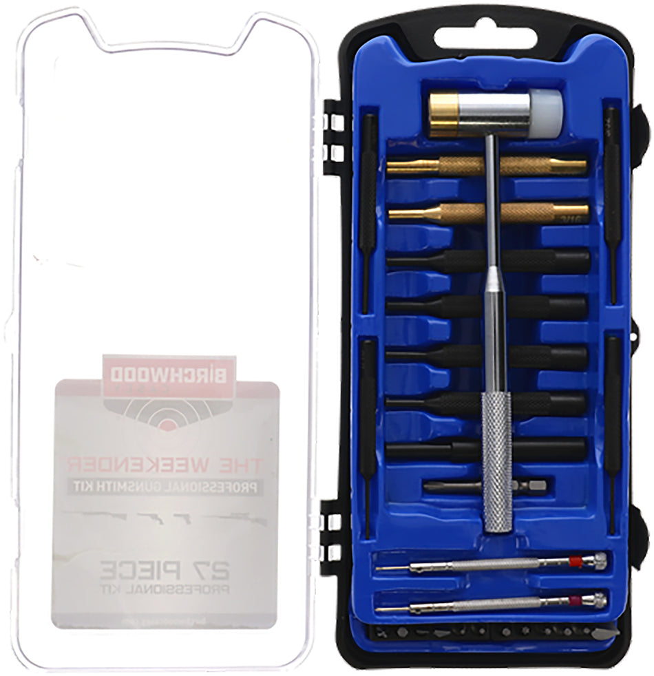 Birchwood Casey Professional Gunsmith Weekender Kit 42021, 27 Pieces, Blue Hard Case Included