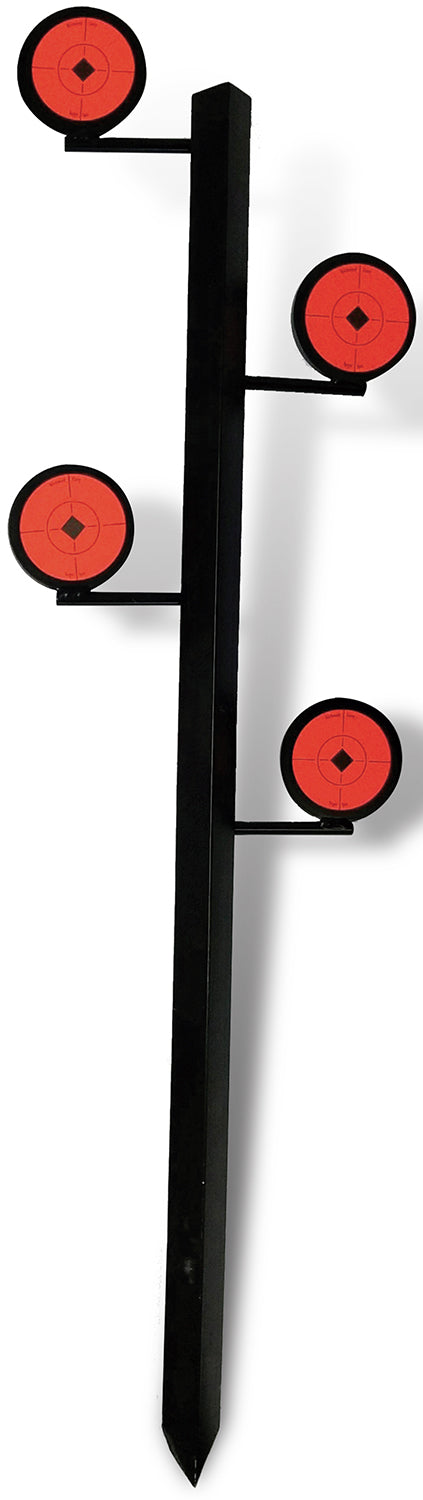 Birchwood Casey World of Targets Dueling Tree Steel Standing Rimfire Pistol/Rifle Target Black/Orange 47424