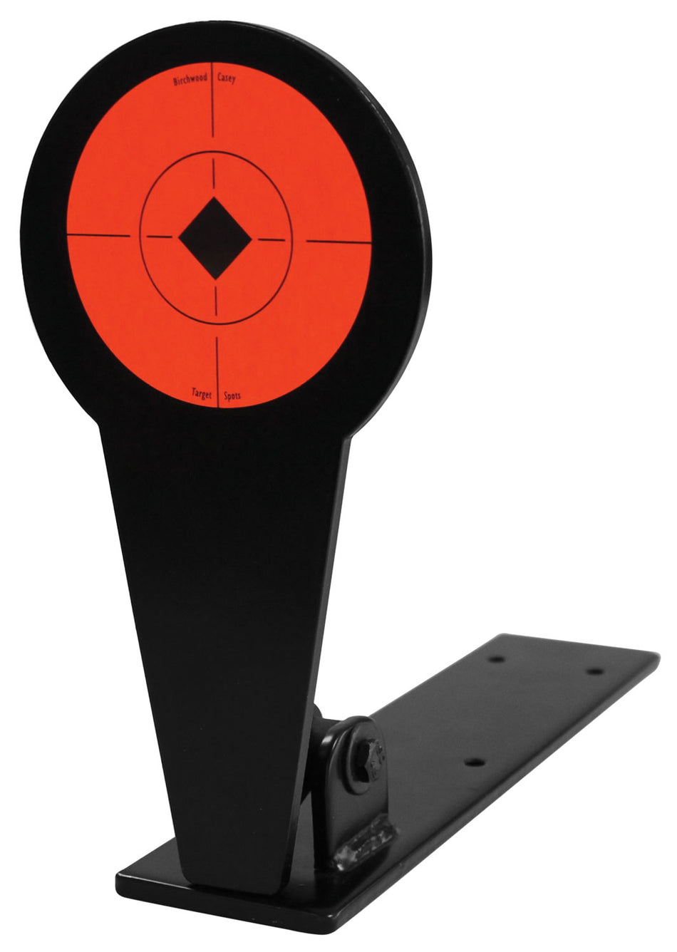 Birchwood Casey World of Targets Popper 4" Steel Diamond Standing Rimfire Pistol/Rifle Target Black/Orange 47524
