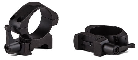 Konus 7410 Medium-Profile QR Steel Scope Rings 30mm Matte Black Weaver/Picatinny 0 MOA