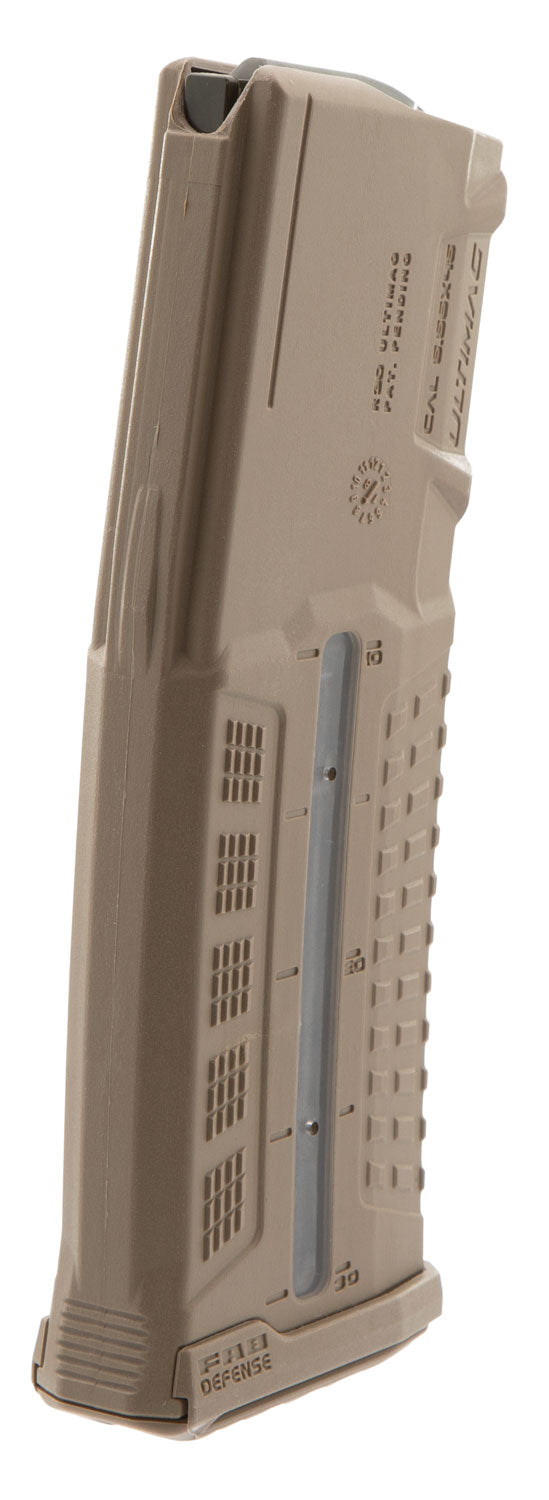 FAB Defense FXUMAGR30T Ultimag 30R .223 Rem/5.56 NATO Rifle Magazine for AR-15/M16/M4 Flat Dark Earth Polymer