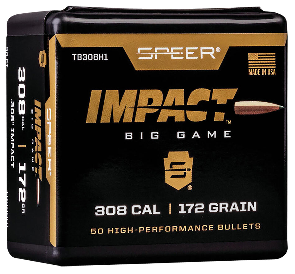 Speer TB308H1 Impact 30Cal 172gr Bonded Reloading Bullets 50/Box