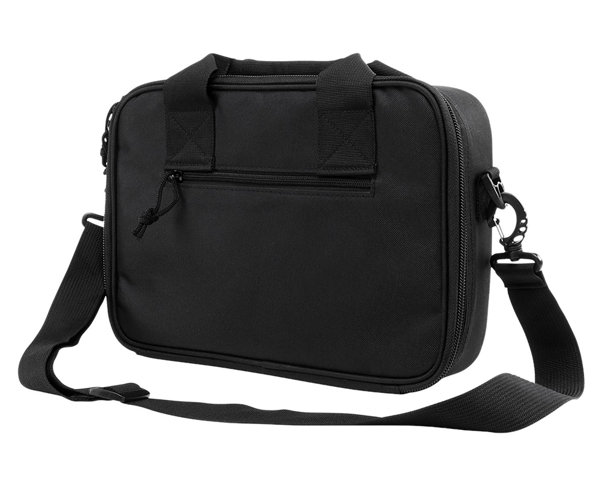 NcStar VISM Double Pistol Range Bag CPDX2971B Black with Lockable Zippers, Mag Pouches & Shoulder Strap