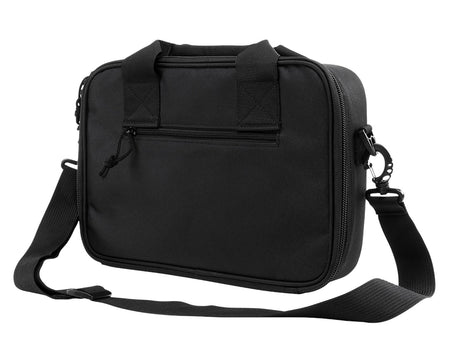NcStar VISM Double Pistol Range Bag CPDX2971B Black with Lockable Zippers, Mag Pouches & Shoulder Strap