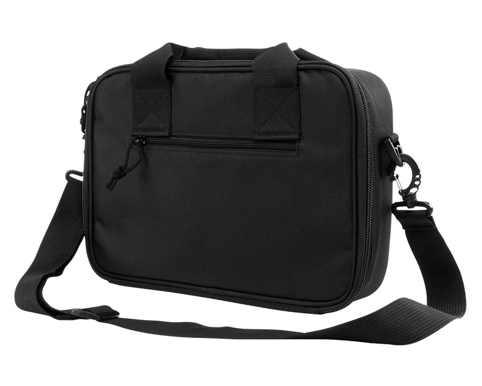 NcStar VISM Double Pistol Range Bag CPDX2971B Black with Lockable Zippers, Mag Pouches & Shoulder Strap