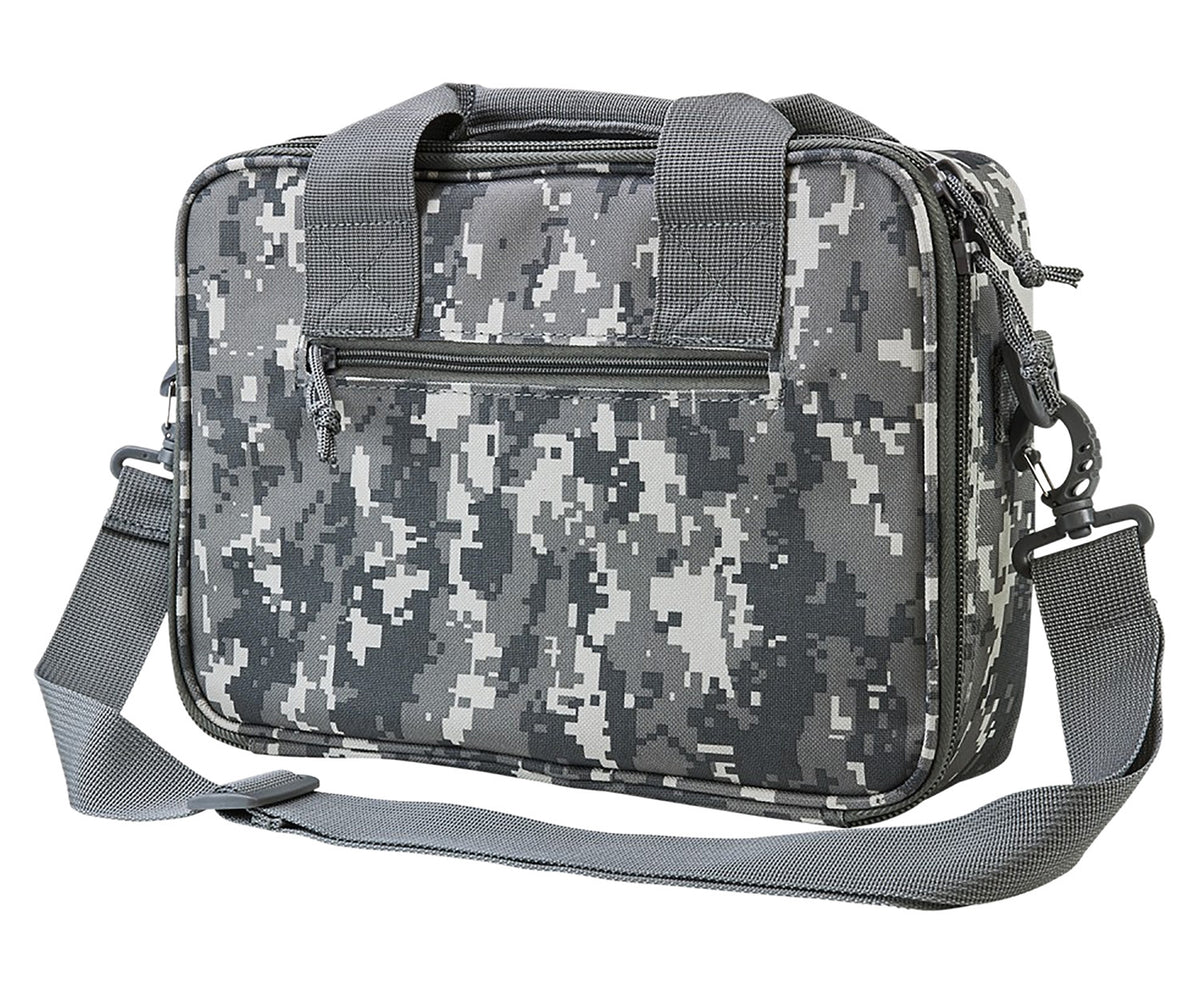 NcStar VISM Double Pistol Range Bag CPDX2971D Digital Camouflage with Mag Pouches & Shoulder Strap