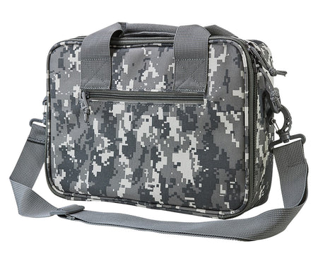 NcStar VISM Double Pistol Range Bag CPDX2971D Digital Camouflage with Mag Pouches & Shoulder Strap