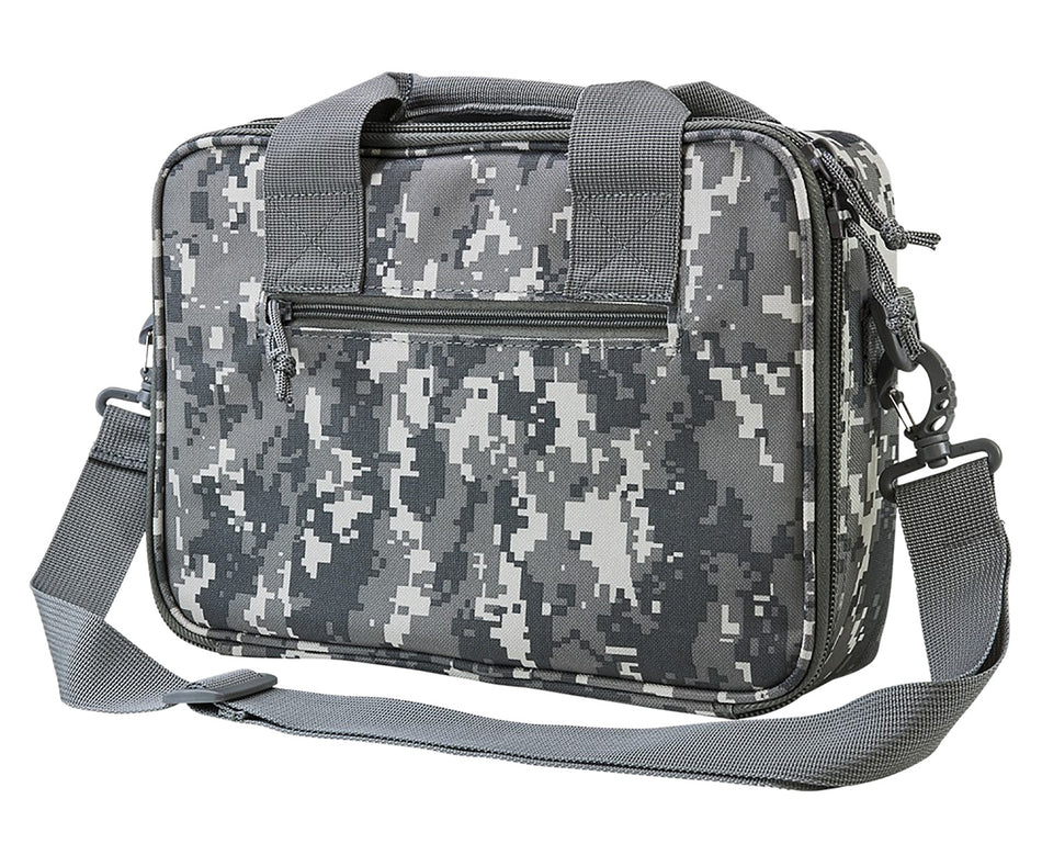 NcStar VISM Double Pistol Range Bag CPDX2971D Digital Camouflage with Mag Pouches & Shoulder Strap