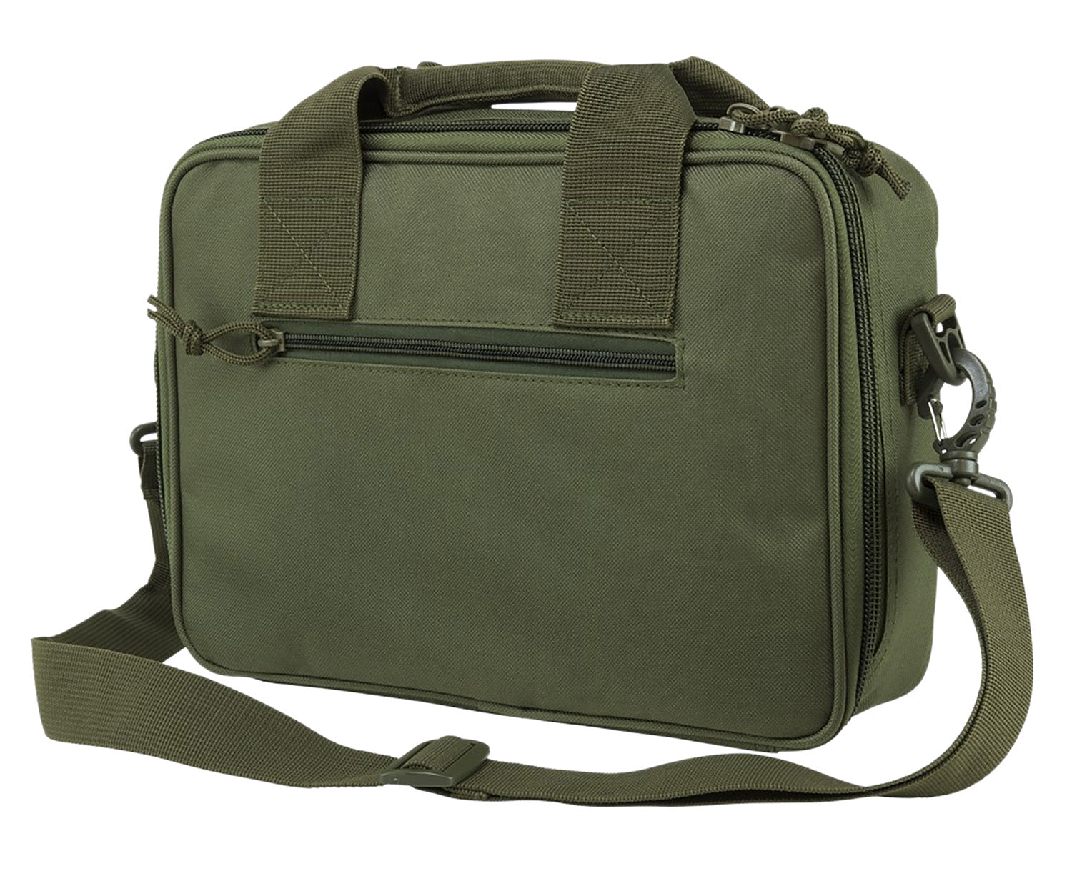 NcStar VISM Double Pistol Range Bag CPDX2971G Green Finish with Mag Pouches & Padded Shoulder Strap