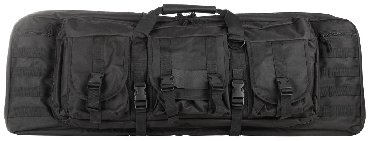 NcStar VISM Double Carbine Case CVDC2946B36 Black PVC 36" with Foam Padding, MOLLE & Lockable Zippers