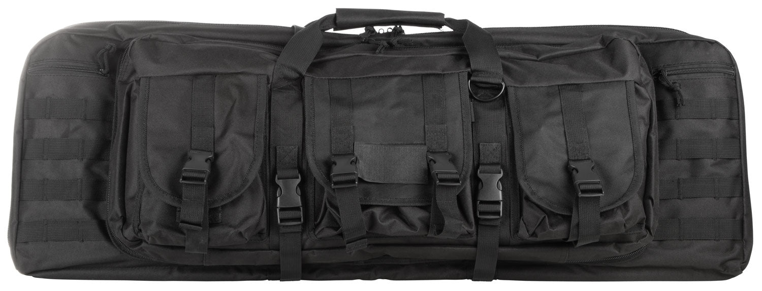 NcStar VISM Double Carbine Case CVDC2946B36 Black PVC 36" with Foam Padding, MOLLE & Lockable Zippers