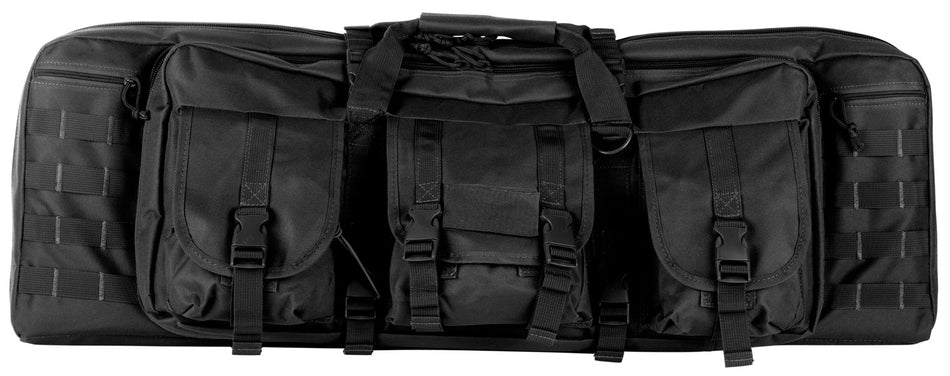 NcStar VISM Double Carbine Case CVDC2946B42 Black 42" PVC with Padded Divider & Lockable Exterior Pockets