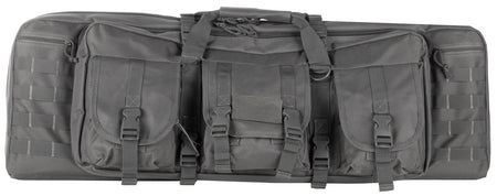 NcStar VISM Double Carbine Case CVDC2946U36 Urban Gray PVC 36" with Foam Padding & MOLLE Webbing