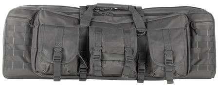 NcStar VISM Double Carbine Case CVDC2946U42 Urban Gray PVC 42" with Foam Padding & MOLLE Webbing