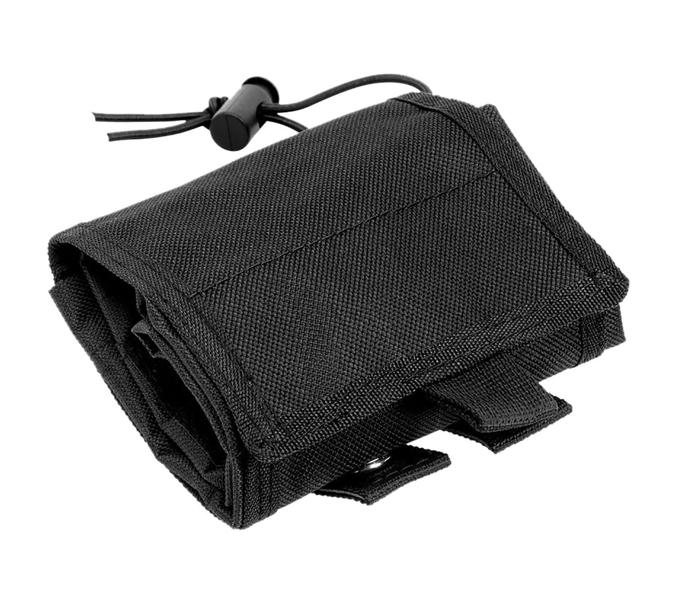 NcStar CVFDP2935B VISM Collapsible Dump Pouch Black Canvas with Draw Cord Opening
