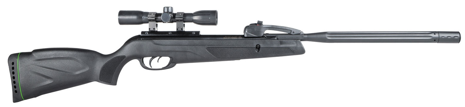 Gamo Swarm Whisper Pellet Air Rifle .22 Caliber 10-Round Gas Piston Fluted Barrel 4x32 Scope