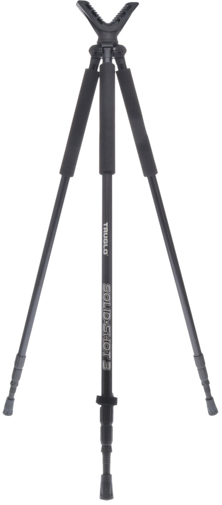 TruGlo TG8925XB Solid-Shot Tripod, Black Aluminum, 22" to 68" Height Adjustment, Rotating Head