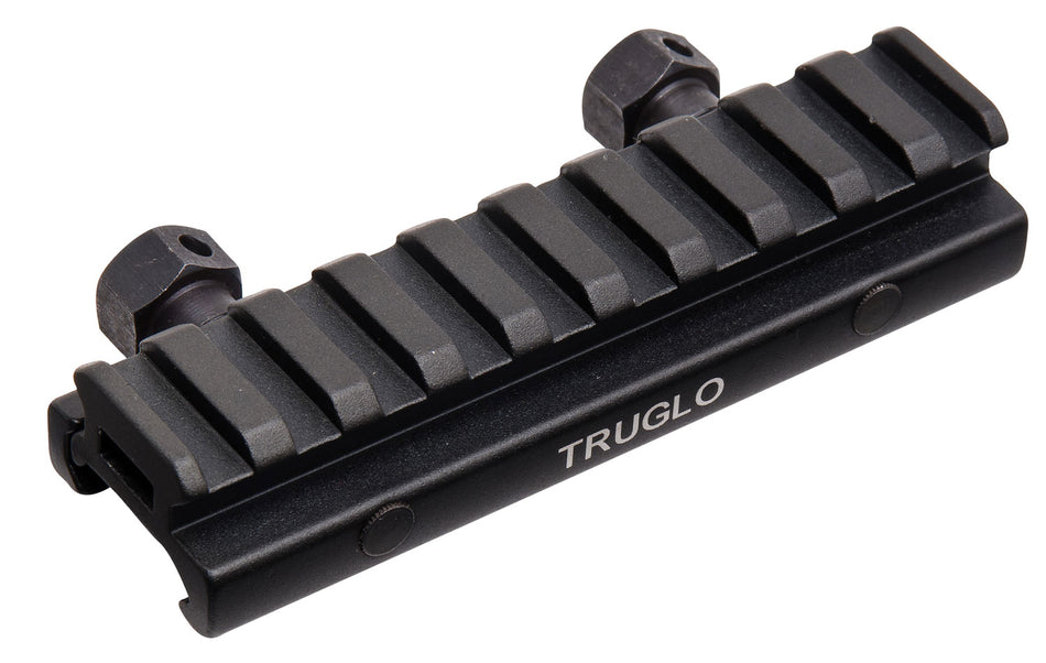TruGlo TG8970B Anodized Black Picatinny Riser Mount for Scopes and Dot Optics