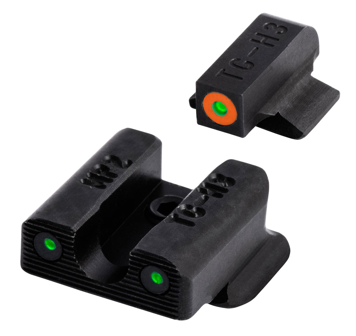 TruGlo TG231MP2C Tritium Pro Night Sights Green/White Outline Front Green Rear Black Housing