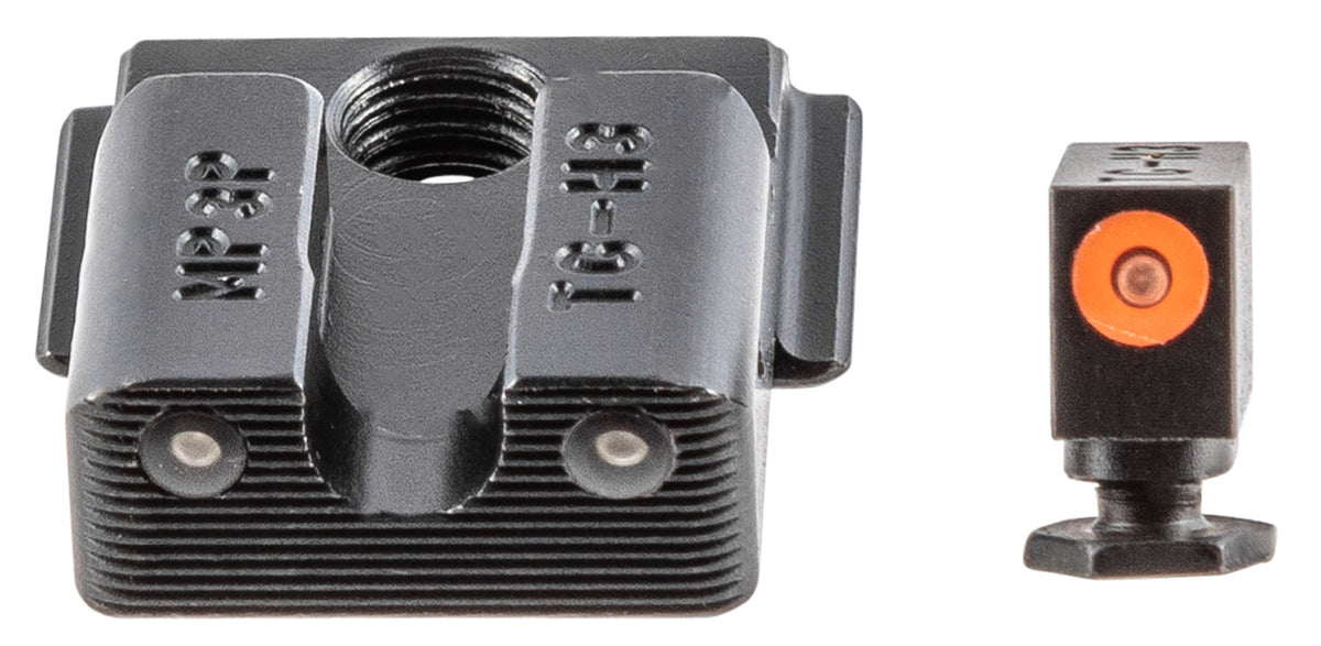 TruGlo TG231MP3C Tritium Pro Night Sights Green/Orange Outline Front Green Rear Black Housing