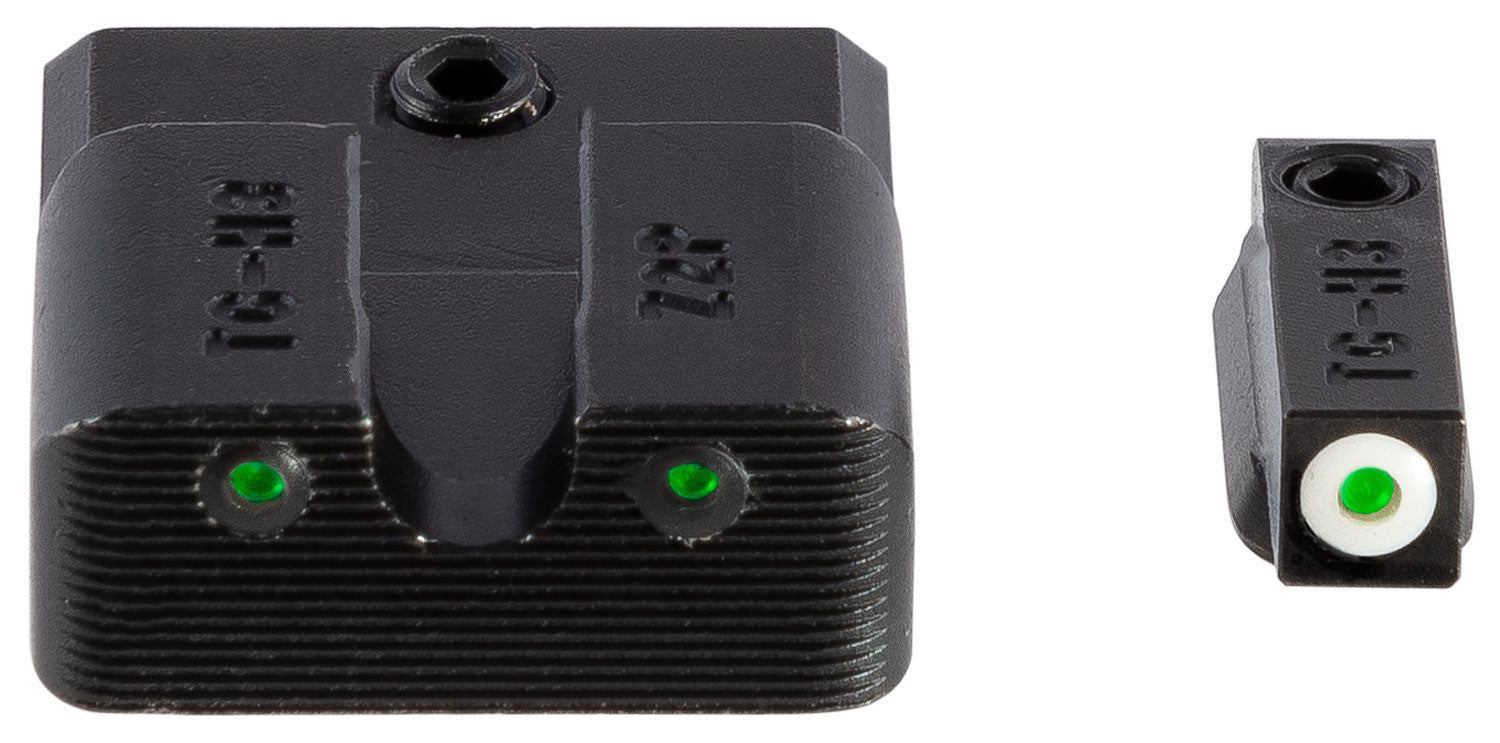 TruGlo TG231MP3W Tritium Pro Night Sights White Outline Front Green Rear Black Housing