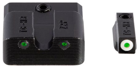 TruGlo TG231MP3W Tritium Pro Night Sights White Outline Front Green Rear Black Housing