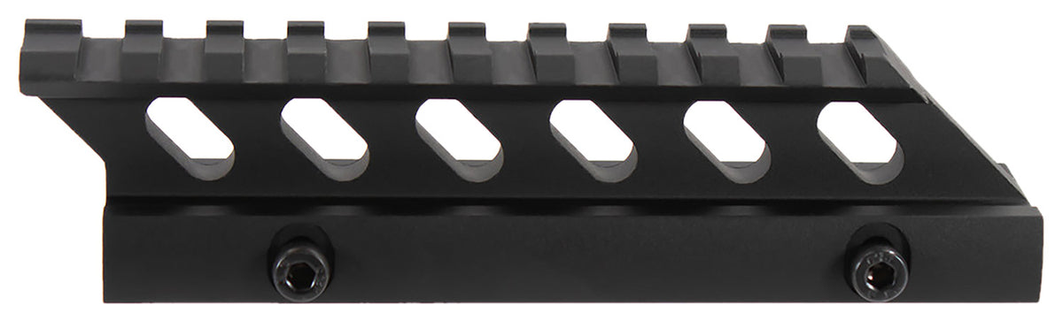 Aim Sports MT012H Picatinny 5" Riser Mount 1" Height Black Anodized Aluminum