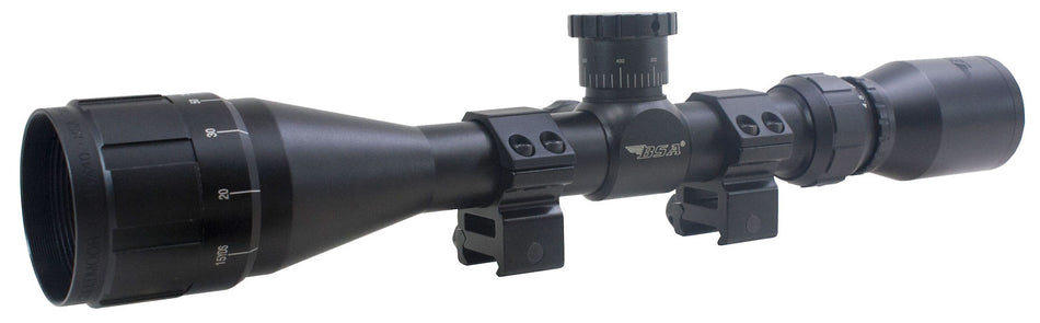 BSA Sweet 17 Black 3-12x40mm Adjustable Objective 30/30 Duplex Riflescope