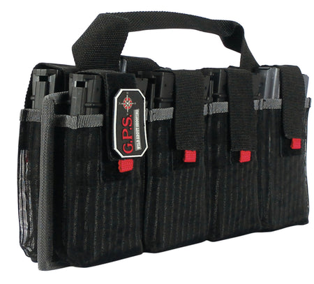 GPS Bags 1365MAG Black Nylon AR Magazine Tote 8-Mag Transport Bag