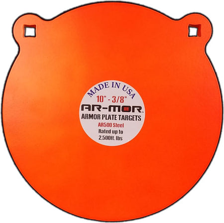 AR-MOR 10" Round Orange Steel Gong AR500 3/8 Inch Thick