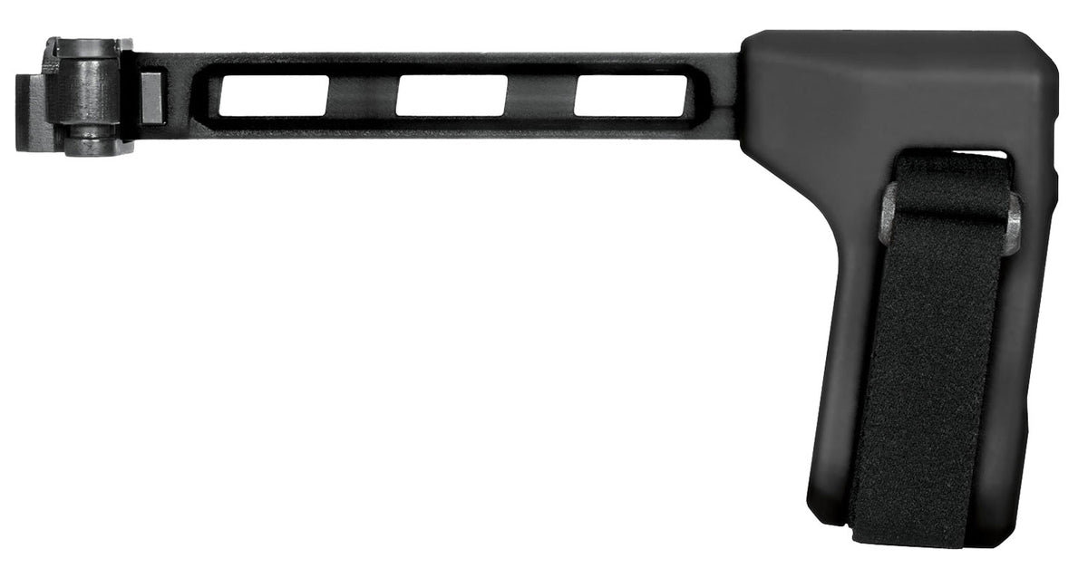 SB Tactical FS1913-01-SB Left Side-Folding AR Pistol Brace Black with Adjustable Nylon Strap