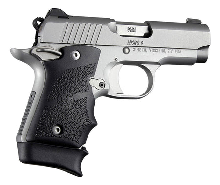 Hogue 39080 Finger Groove Cobblestone Black Rubber Grip for Kimber Micro 9