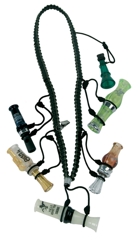 Primos 69628 Heavy-Duty Waterfowler's Call Lanyard Black Nylon 5-Call