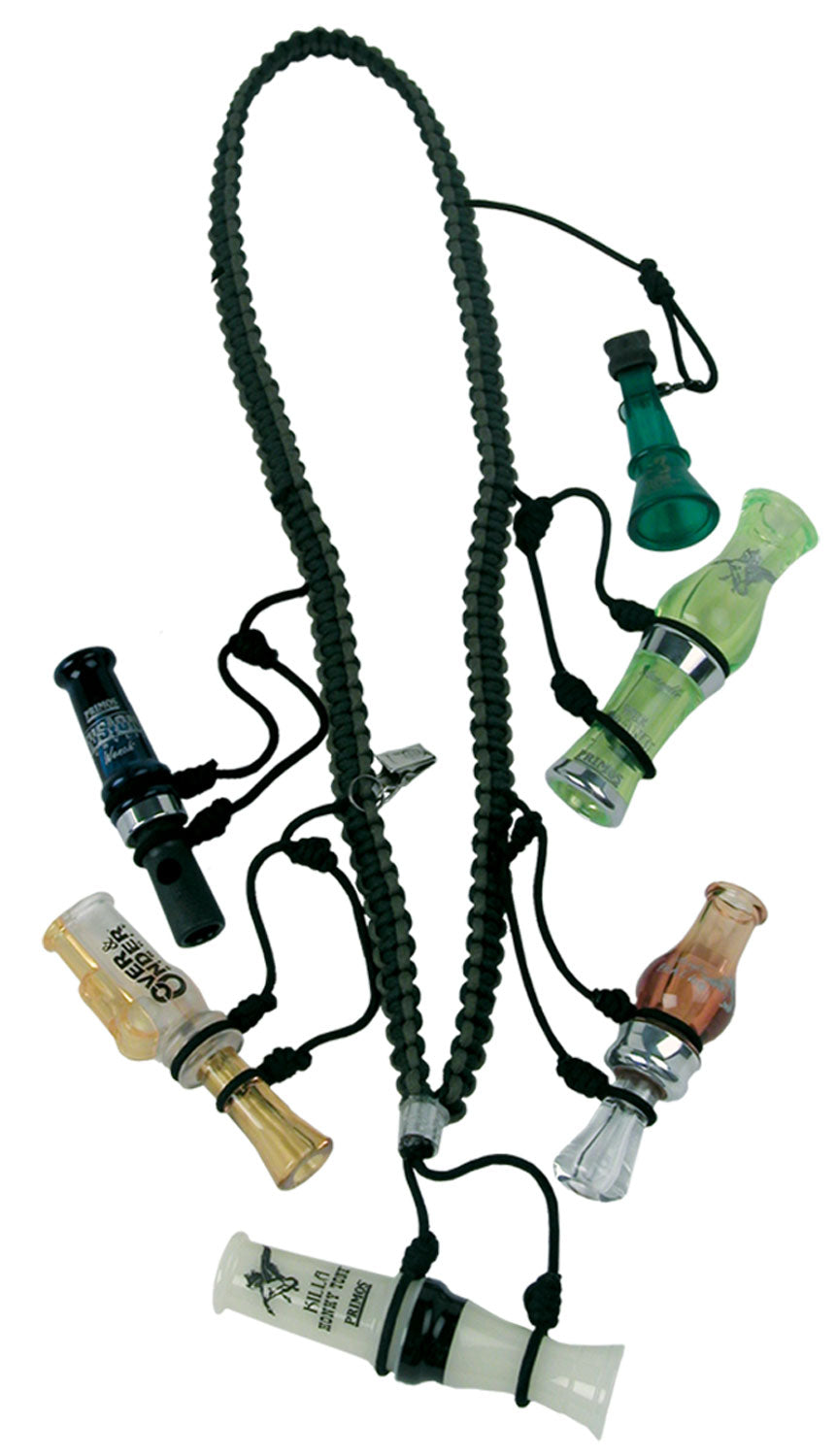 Primos 69628 Heavy-Duty Waterfowler's Call Lanyard Black Nylon 5-Call
