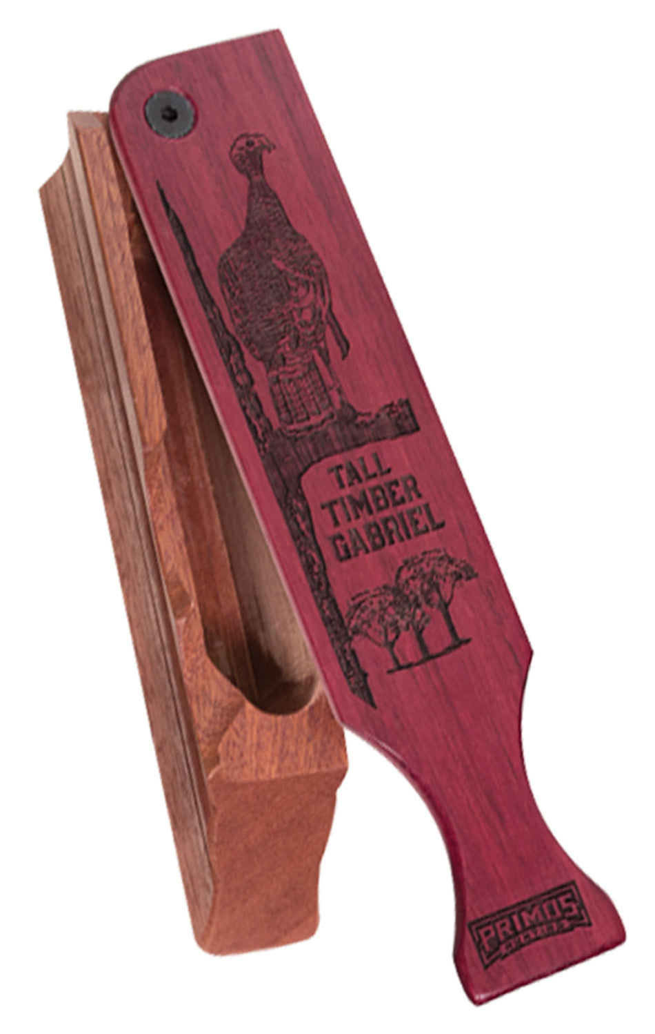 Primos Tall Timber Gabriel Premium Natural Wood Turkey Box Call with Double Thumbholes