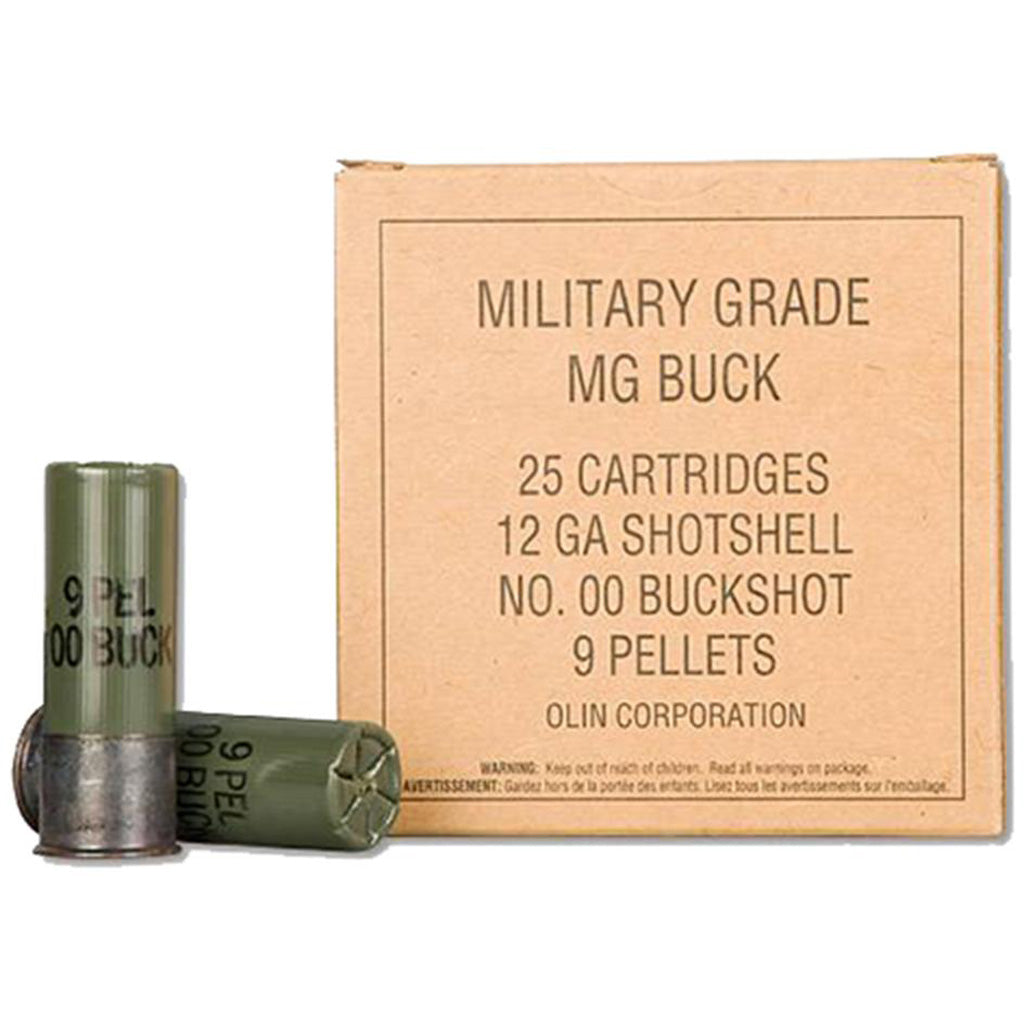 Winchester Military Grade Buffered Buckshot Value Pack Defense//Hunting Shotgun Ammo 12 Gauge 2.75 in 1-1/8 oz 00 Buck