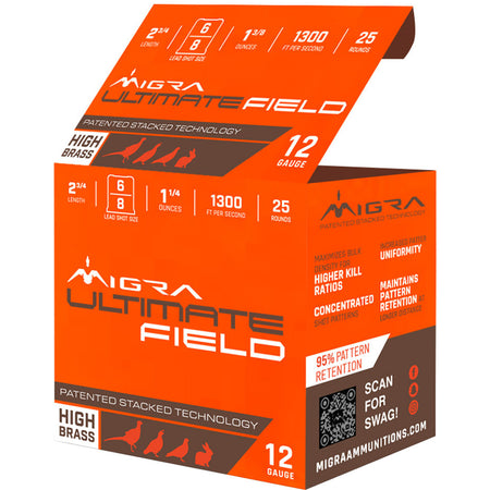 Migra Migra Ammunitions Migra Dove & Field Shotgun Ammo 12 Gauge 2.75 in 1-3/8 oz #6 / 8