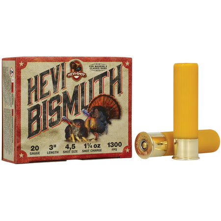 HEVI-Shot HEVI-Bismuth Turkey Shotgun Ammo 20 Gauge 3 in 1-1/4 oz #4 / 5