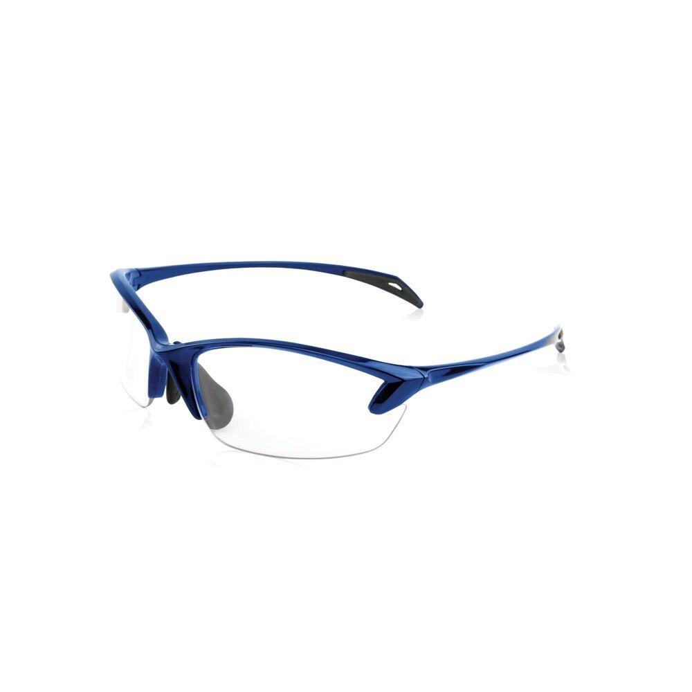Smith & Wesson Colonel Womens/Youth Shooting Glasses Blue Half Frame with Clear Lens