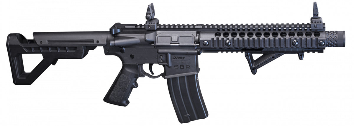 Crosman DSBR 177 Cal CO2 Full Auto BB Rifle DPMS SBR Style Black Receiver 25-Round Magazine 6-Position Butt Stock