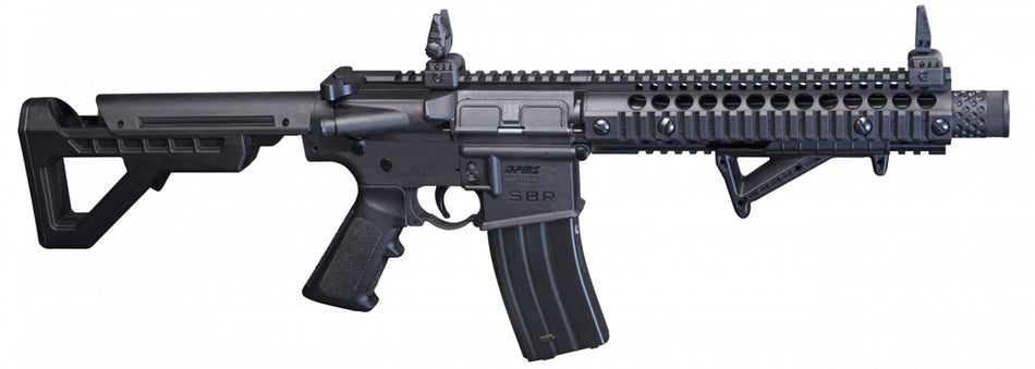 Crosman DSBR 177 Cal CO2 Full Auto BB Rifle DPMS SBR Style Black Receiver 25-Round Magazine 6-Position Butt Stock