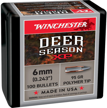 Winchester Deer Season XP Component Rifle Bullets 6mm 95gr 100/ct
