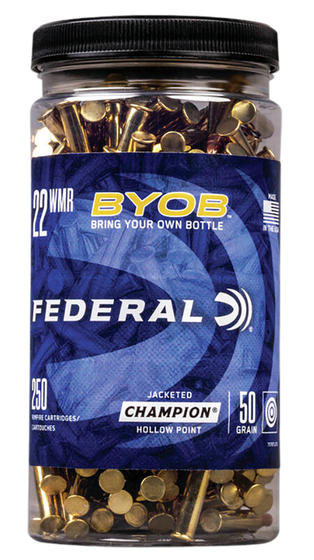 Federal Champion Training BYOB Jacketed Hollow Point 50 Grain .22 WMR 1530 fps