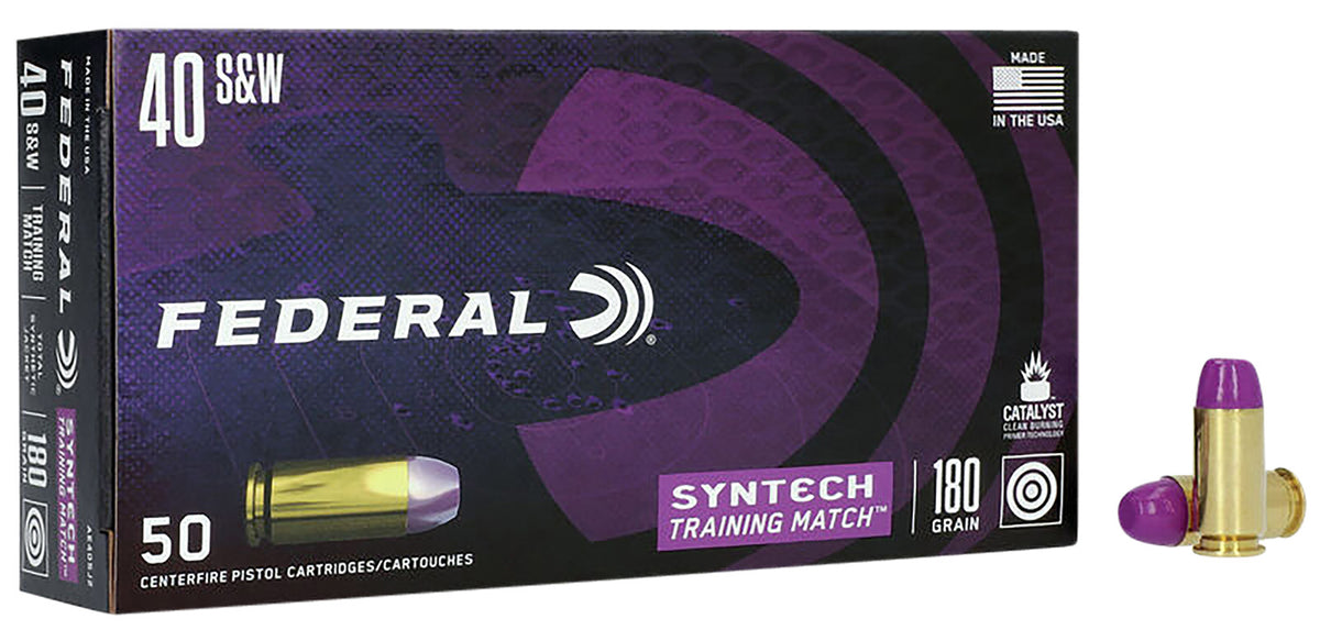 American Eagle Syntech Training Match Total Syntech Jacket Flat Nose 180 Grain .40 S&W 1010 fps